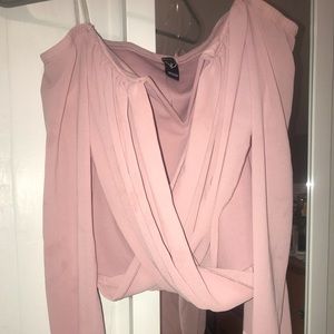 Pink long sleeve blouse